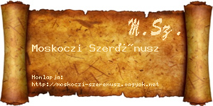 Moskoczi Szerénusz névjegykártya